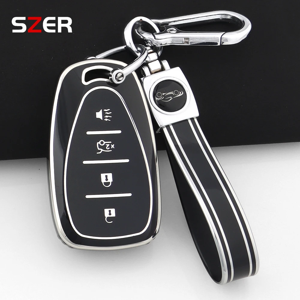 Premium TPU Car Key Case Cover with Keychain