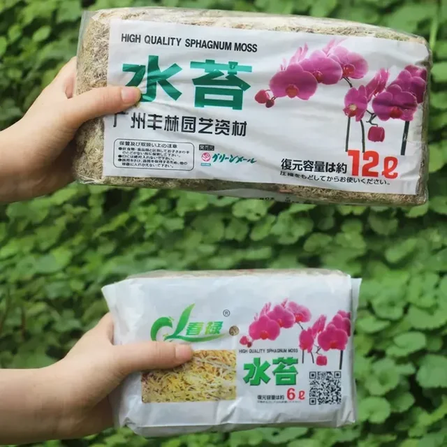 6L 12L Víz Mohás Száraz Phalaenopsis Orchideák Tenyésztési Szubsztrát Talaj Kerti Sphagnum Moha Táplálkozás Szerves Műtrágya - Image 3
