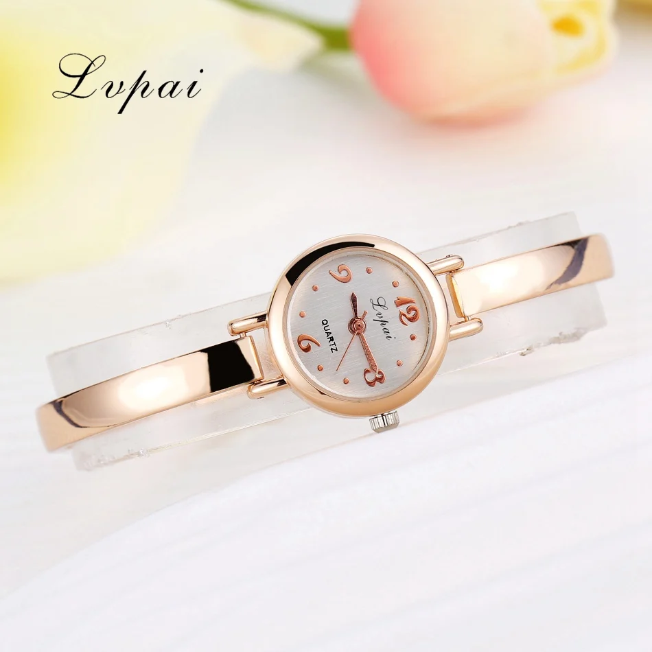 Luxury Watch Women Dress Bracelet Watch Fashion Crystal Quartz Wristwatch Classic Gold Ladies Casual Watch Lvpai Top Brand 