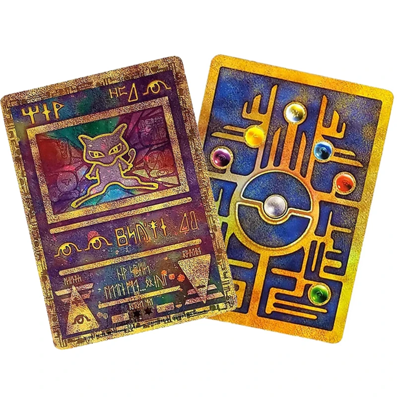 

Самостоятельное изготовление, старинная металлическая карточка Mewtwo Mew PTCG, древняя Rayquaza, Классическая игра, аниме, коллекционные карточки, Подарочные игрушки, 8,8*6,3 см