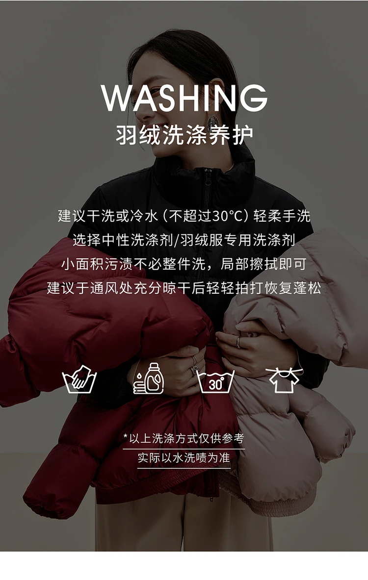 SENTUBILA Women's Cropped Down Coat 2024 Winter Fashion Puffer Jacket 90% White Duck Down Stand Neck Outerwear Ladies W44Y56273