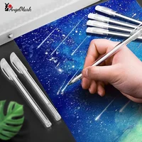 White Gel Ink Pen Classic Gelly Roll Art Highlight Marker Pen Bright White Silver Gold Art Painting Drawing Pens 12Pcs 2