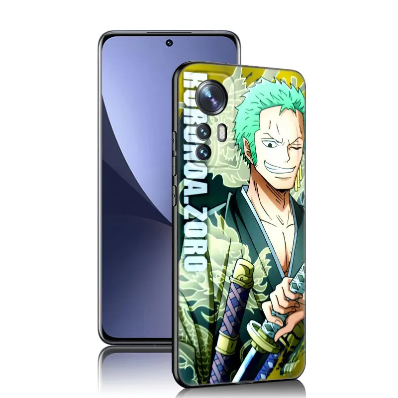 O-One Piece Roronoa Zoro Phone Case For Xiaomi Mi 8 9 SE 10 10T 11 12 13 Lite 9T 11T 12S 12T 13T Pro 11i 12X Black Cover