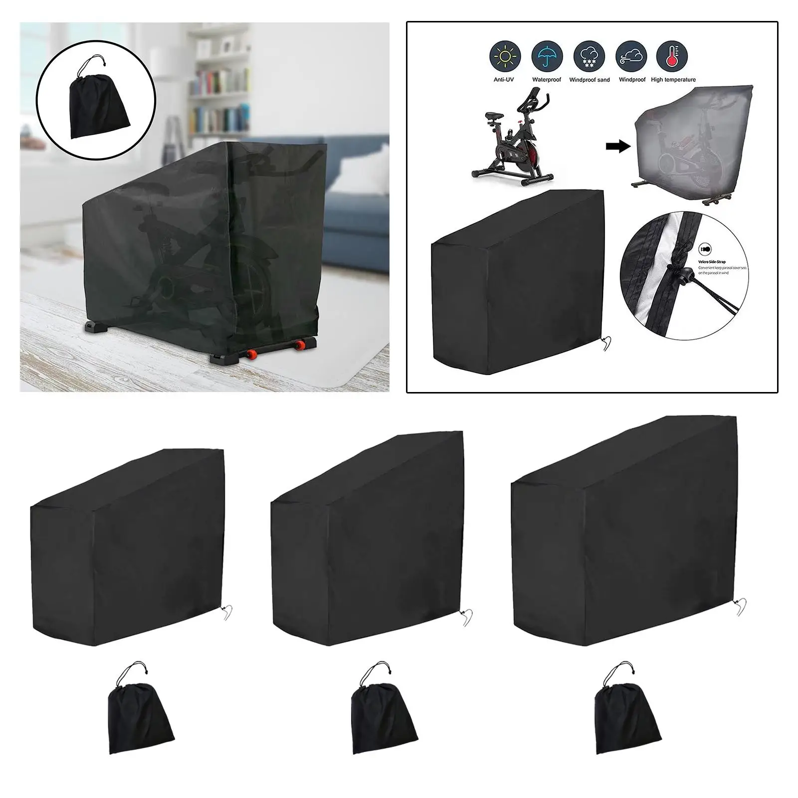 Exercise Bike Cover Rainproof Cycling Bicycle Cover for Garage Winter Indoor