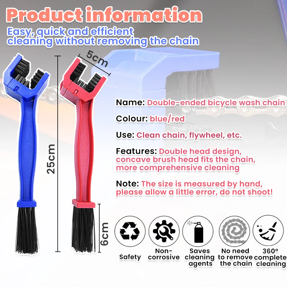 Bicycle Chain Cleaning Brush 1/3PCS 3D Bicycle Motorcycle Chain Cleaning Road Bike Mountain Bike Tool