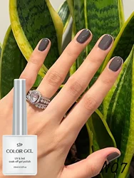 Elegant Grey Nail Gel Polish Set - DIY Soak Off UV Gel for Long - Lasting Manicure and Art Decoration (N07)