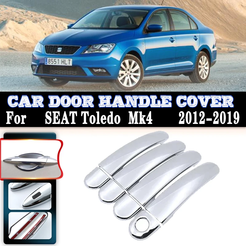 

For SEAT Toledo Accessories MK4 KG 2012~2019 Car Anti-rust Door Handles Covers Exterior Scratch Protective Decor Car Accessories