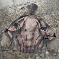 Gothic Punk Eye Pattern Patchwork Hoodies Women Y2k Top New Retro Loose Long Sleeve Sweatshirt Men and Women Hoodie Streetwear - Image 3