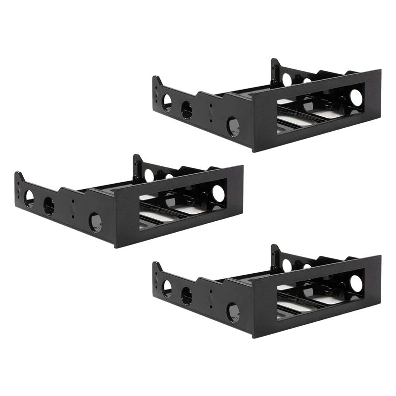 RISE-3X 3.5 To 5.25 Hard Drive Drive Bay Front Bay Bracket Adapter,Mount 3.5 Inch Devices In 5.25In Bay
