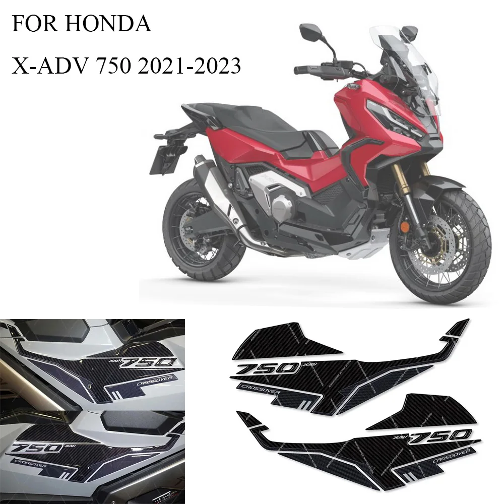 

Для HONDA X-ADV 750 X ADV 750 XADV 750 2021-2023 мотоциклетная 3D эпоксидная смола наклейка боковая подножка защитные наклейки