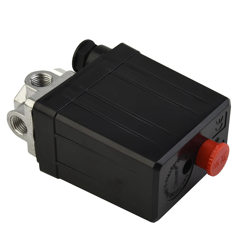 100% Nuovissimo Regolatore Del Collettore Del Pressostato Del Compressore D'Aria A 4 Porte 175Psi + Valvola Di Sicurezza 220V 12 Bar Guscio In Plastic