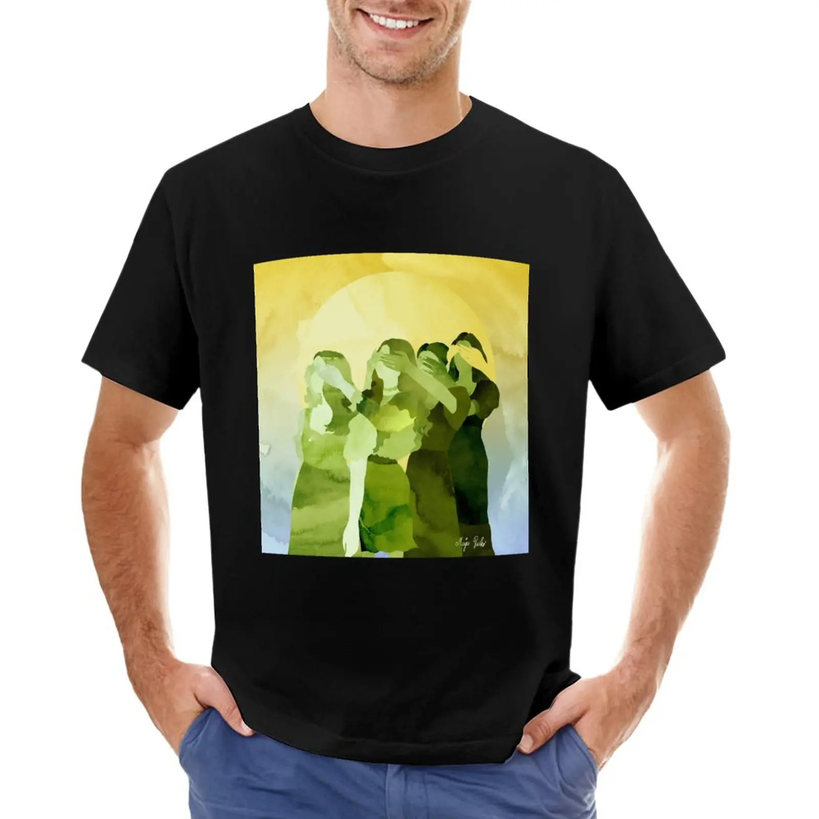 

Watercolor Boho Friend T-Shirt boys white t shirts summer top mens funny t shirts