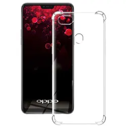 Crystal Clear Shockproof Silicone Protective Phone Case for Oppo F7 (Shockproof Case)
