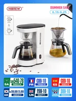 HiBREW 3 in 1 America Drip Coffee Machine Pour Over Coffee Maker Glass Teapot Hot Tea Maker 750ML H12 1