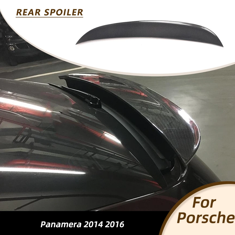 Auto Baule Posteriore Lip Spoiler Ala per Porsche Panamera 2014 2016 In Fibra di Carbonio Baule Posteriore Becco Duckbill Spoiler Labbro Boot Ala No 2015