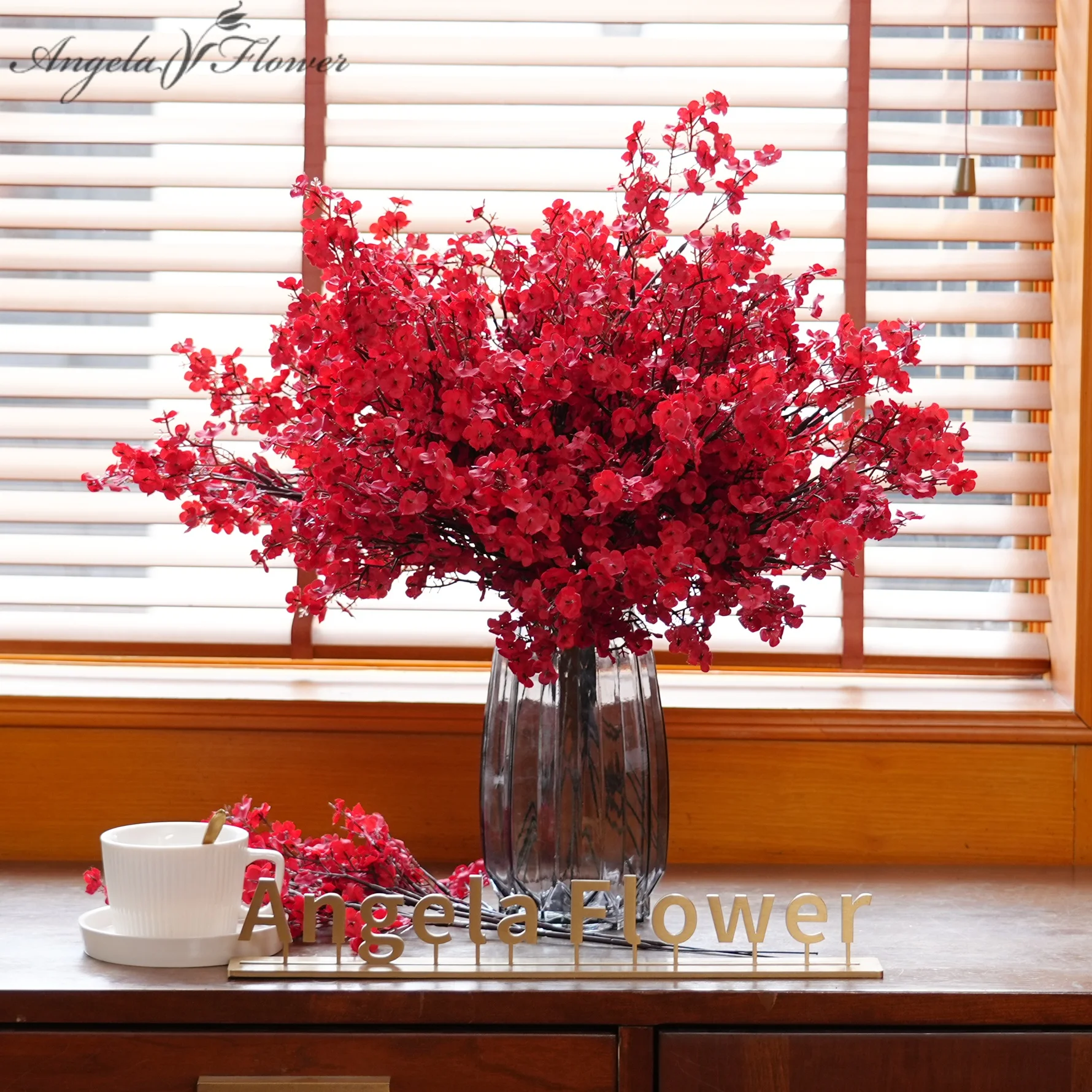 Rami di Fiori di Gypsophila Colorati per Bouquet da Sposa, Decorazioni per Casa e Tavolo, Accessori per Vetrine A3910