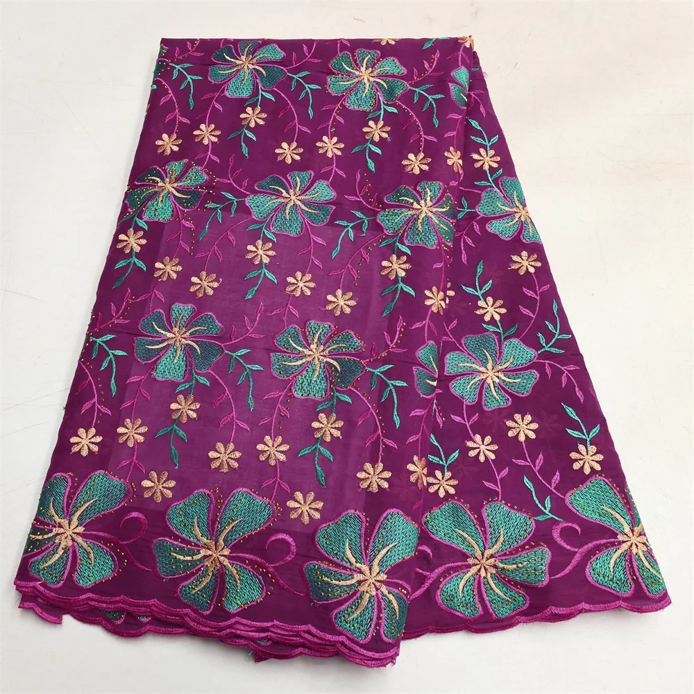 Swiss Voile Lace Embroidered Cotton African Lace Fabric 2025 For Women Wedding Party Latest Switzerland