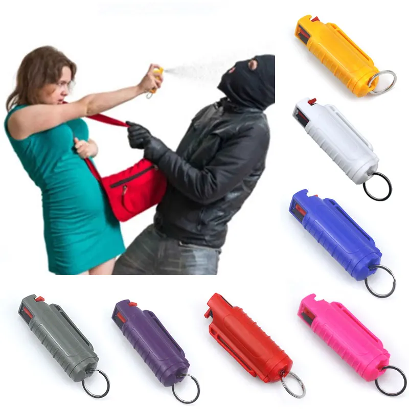 15pcs Selfdefense Pepper Spray Keychain Women Resin Pressuretype