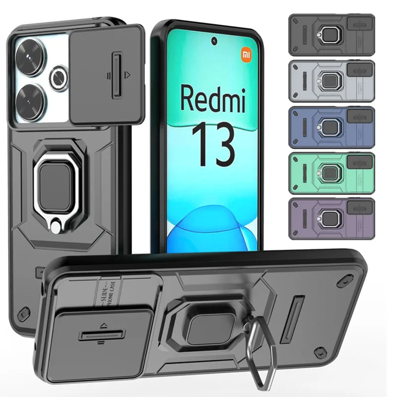 Armor Shockproof Case with Ring Magnetic Holder - Protective Cover