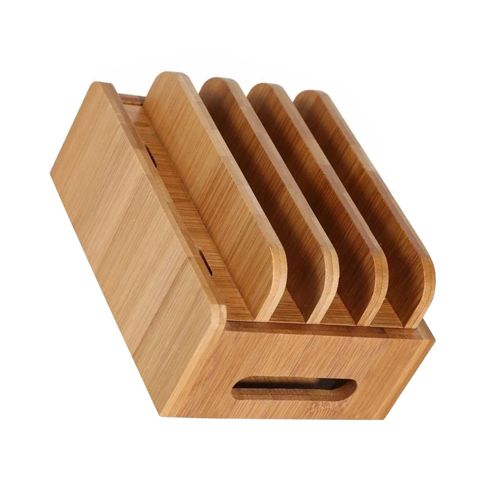 

Multi Device Charging Station Wooden Electronic Devices Bracket Changer Holder