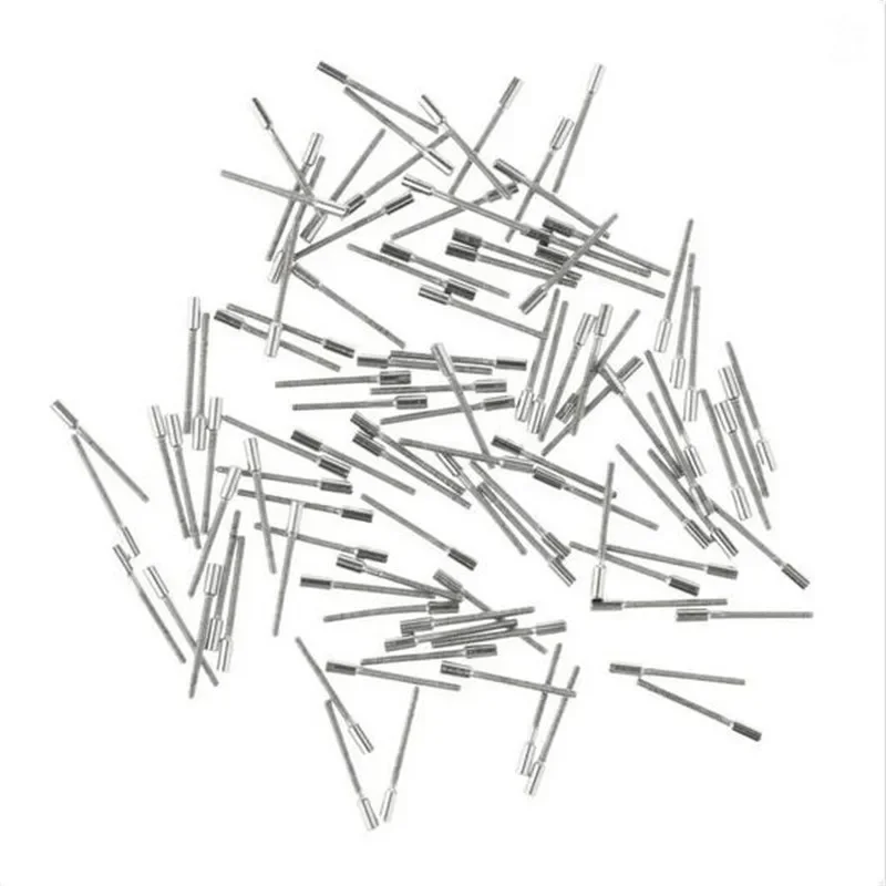 100Pcs 도매 0.9mm 스테인레스 스틸 시계 줄기 확장기 와인딩 확장 폴 바 교체 수리 액세서리