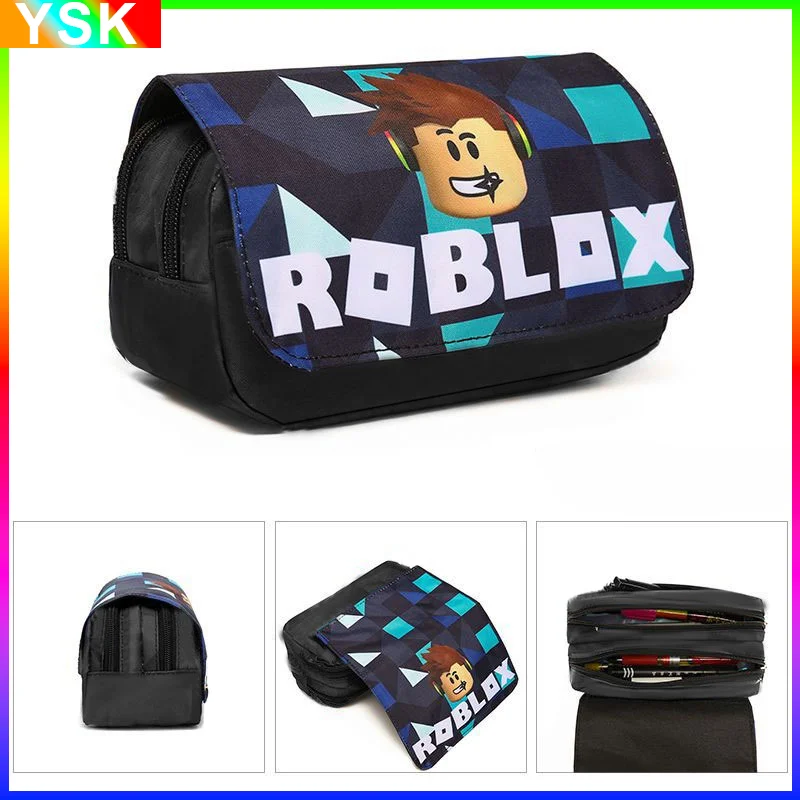 ROBLOX Pencil Case Stationery Box Game Peripheral Pencil Case Stationery Pen Storage Bag Pen Pencil Multi-layer Large Capacity