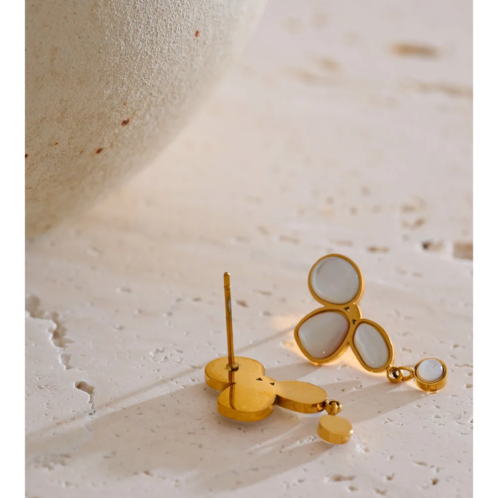 Yhpup Earrings 18K Golden PVD Plated