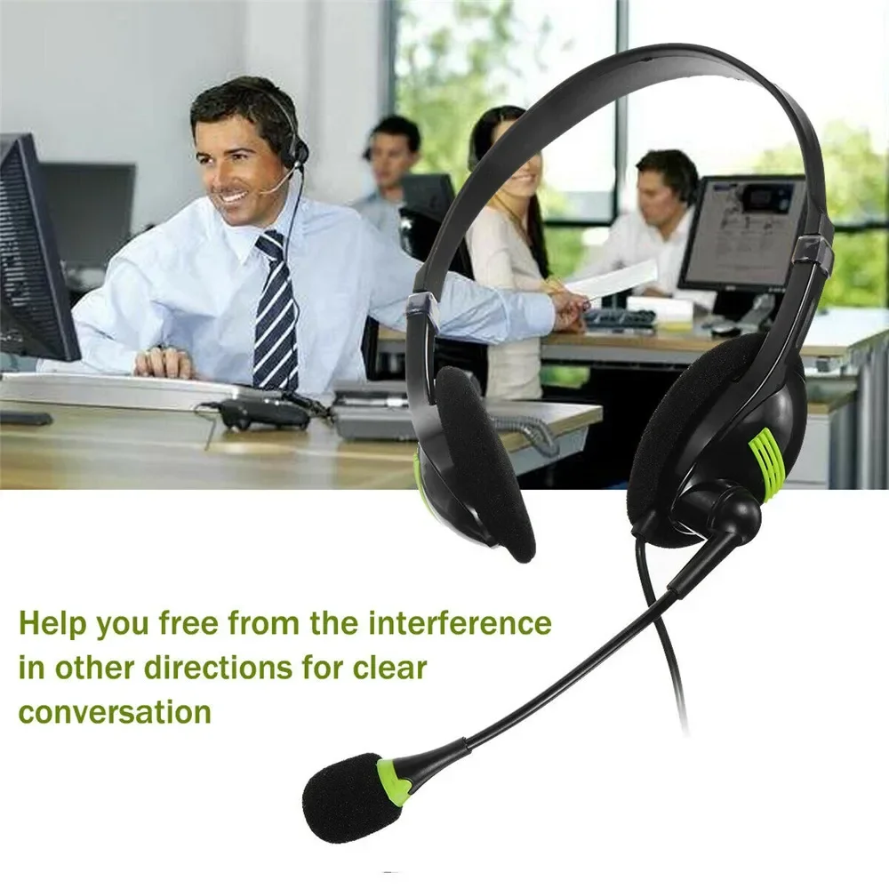 USB Headphones Bluetooth Physical Noise Reduction Headsets Stereo Sound Earphones for Phone PC Gaming Work Earpiece on Head 2