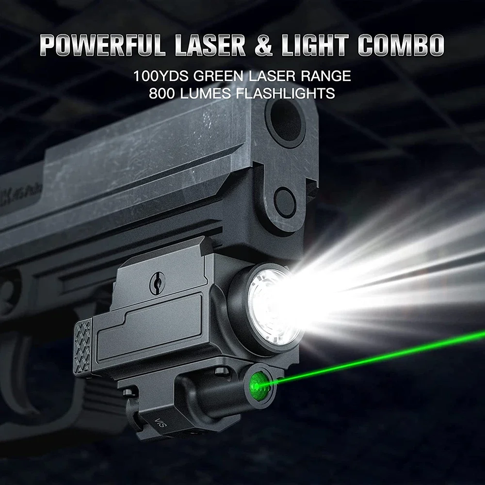 Description Picture 4 of item1000 Lumens Powerful Quick Tactical Flashlight Rechargeable Weaponlight with Laser Light for Quick Release 20mm Rail Mount