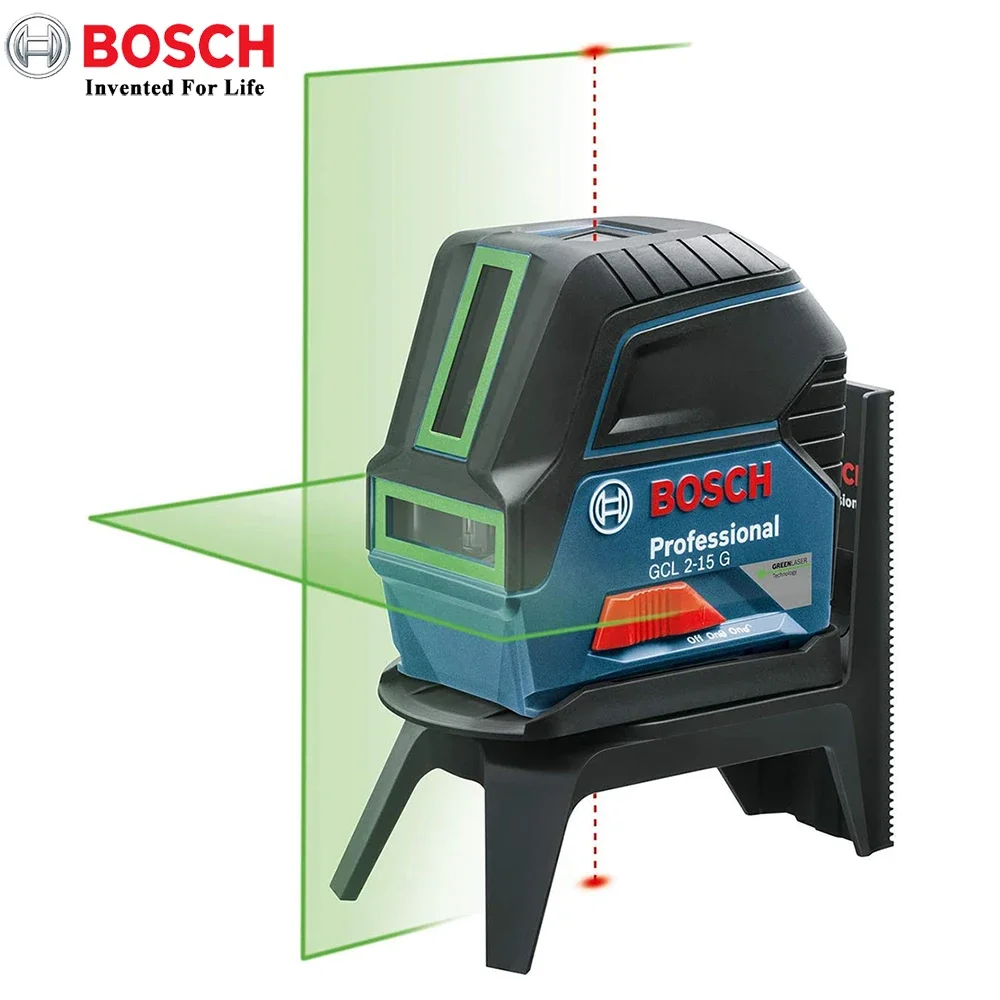 Bosch Professional Cross Line Laser Gcl 2-15G Laser Level 2 Line 2 Point Green Lazer Level Con Laser Nivel Autolivellante