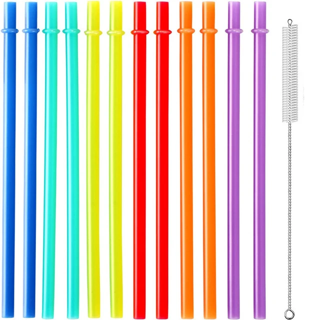 25PCS Reusable Plastic Straws for Tumblers Mason Jars 9 Inches