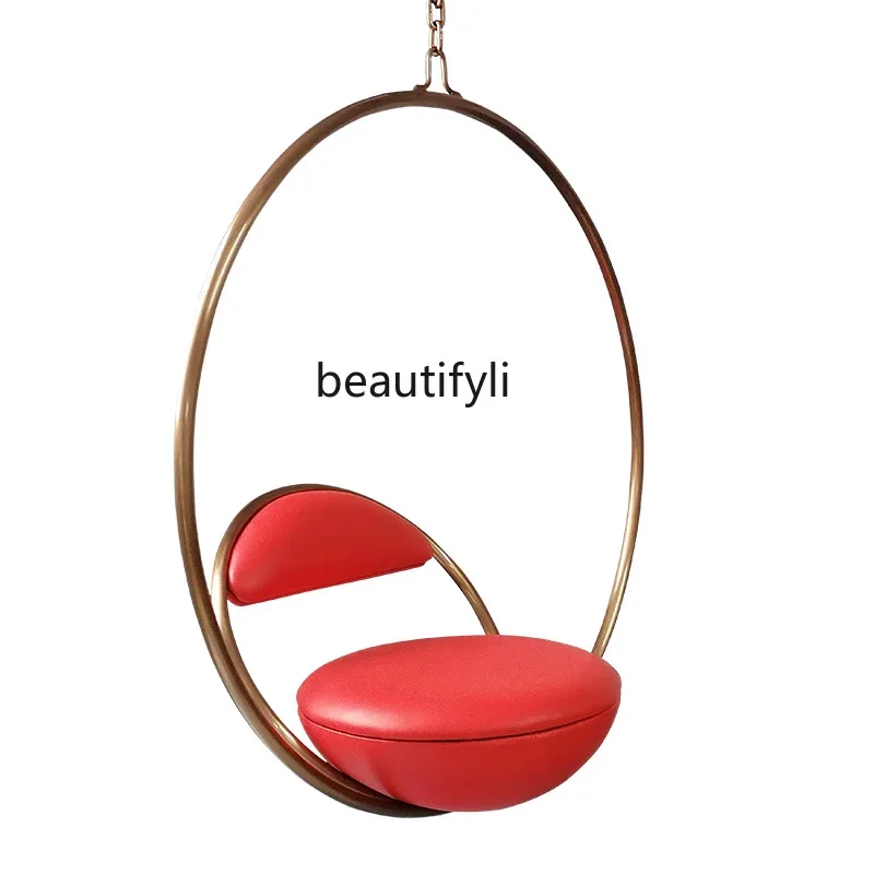 Bedroom Chlorophytum Indoor Swing Glider Balcony Stainless Steel Leisure Chair Home Hanging Cradle Chair
