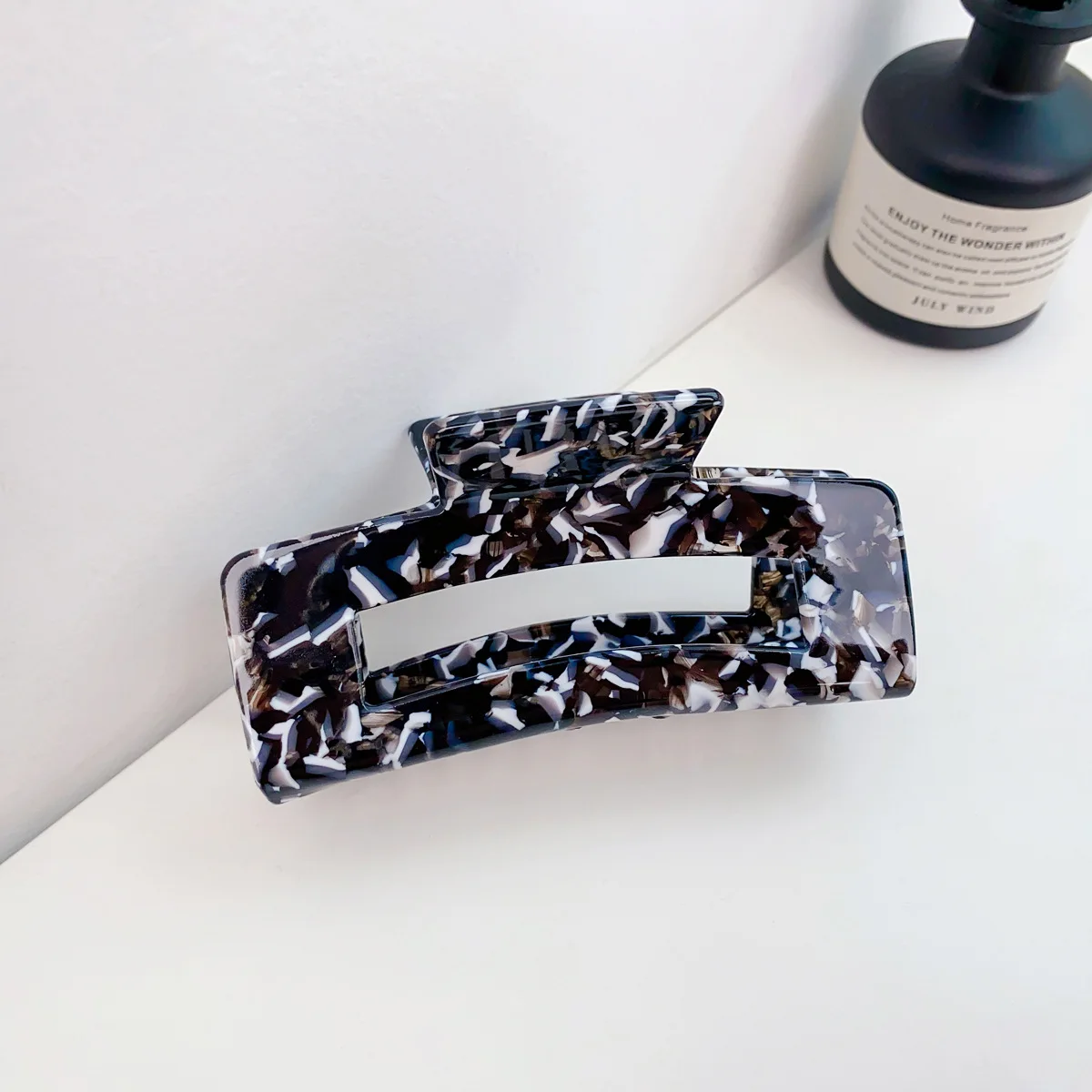 Large Tortoiseshell Leopard Geometric Hair Claw Clip