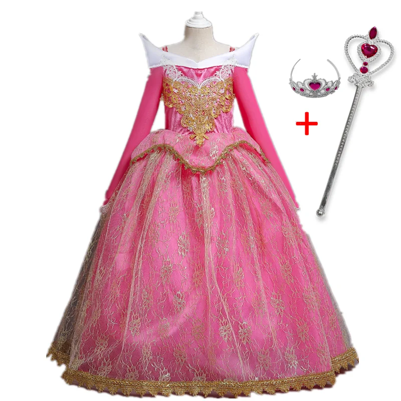 Girls Princess Dress Up for Party Fancy Children Cosplay Costume for Halloween Carnival Cosplay 4-10 Years Kids Clothing