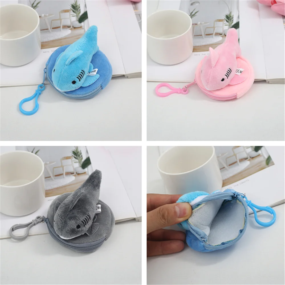 36개입 3가지 색상, 8CM 상어 인형 가방, 플러시 동전 지갑