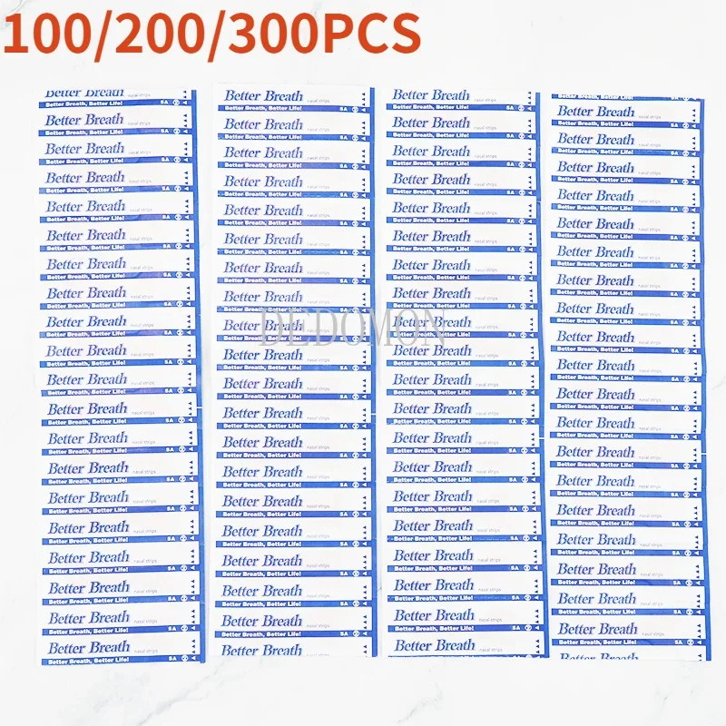 100/200/300PCS Breath Nasal Strips Right Aid Stop Snoring Nose Patch Good Sleeping Patch Product Easier Better Breath Sleep