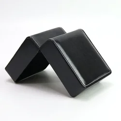 Elegant Black PU Leather Watch Gift Box with Pillow - Sleek Display Case Organizer (B - smooth)