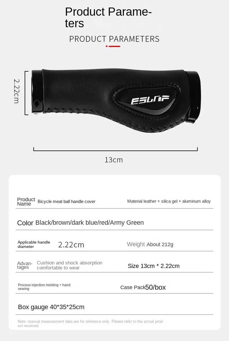 Description Picture 3 of itemESLNF Cycling Handlebar MTB Bicycle Grips Bike Double Lock Rubber Grips Anti-skid Shock-absorbing Soft Bike Accessories