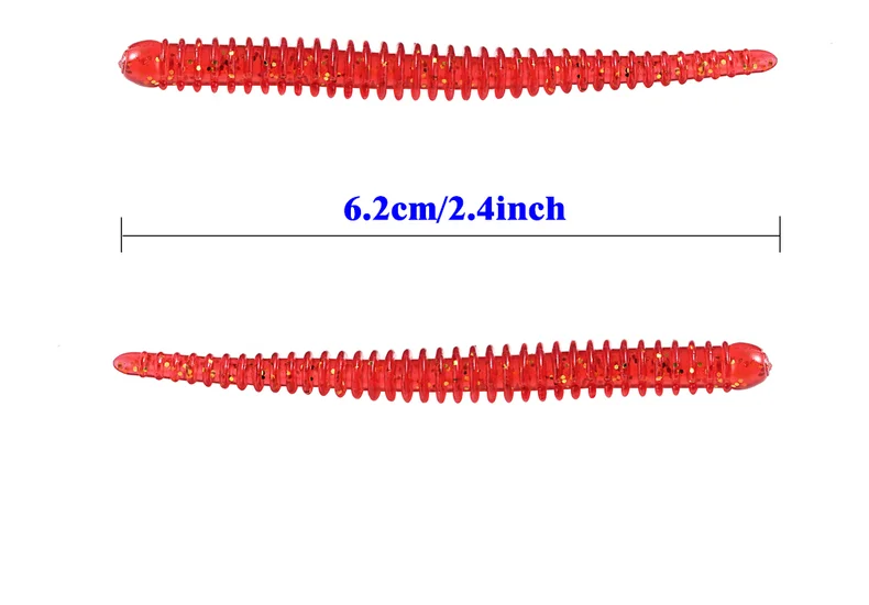 SUNMILE 20 Stück Easy Shaker 6,2 cm Senko Wurm Angeln Gummiköder Künstliche Silikon Bass Forelle Kunststoffköder – Detail 7