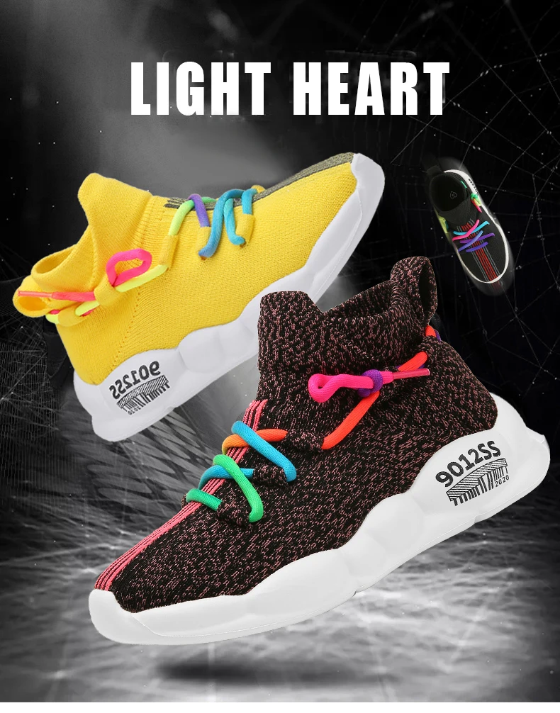 2025 neue Marke Kinder Schuhe Junge Mädchen Atmungsaktive Schuhe Casual Sport Schuhe Weiche Outdoor Kinder Stricken Turnschuhe Größe 26-38 – Detail 2