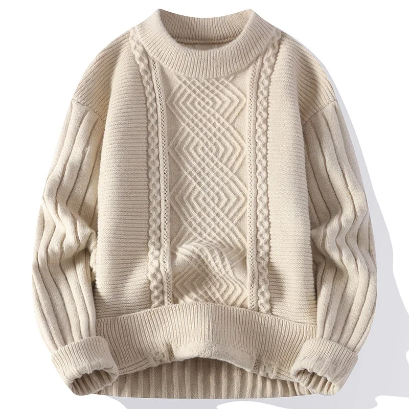 

Мужской пуловер с круглым вырезом, Повседневный свитер для подростков, осень 2024