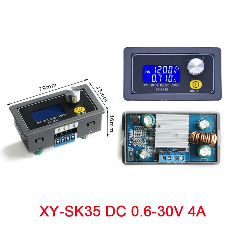Régulateur De Tension DC DC Step Down Converter Step Up - 5-30V Vers 0.6-30V 35W 4A Avec Écran LCD - Module Charge Solaire Protection