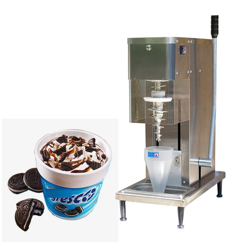 

PBOBP Commercial Swirl Yogurt Ice Cream Swirl Drill Machine with Nuts Fruits / Frozen Fruit Ice Cream Mixer