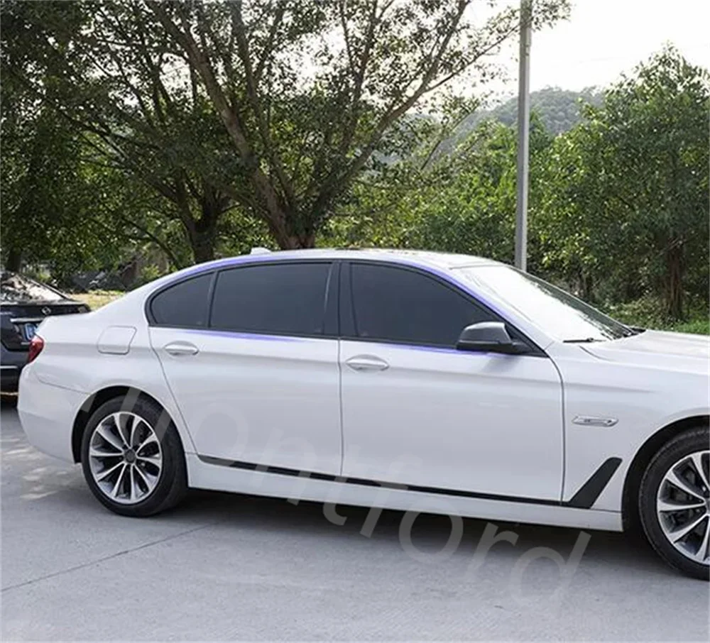 자동차 스타일링 블랙 스틸 윈도우 몰딩 프레임 스트립 트림 커버, BMW 5 시리즈 F10 2011-2017 용