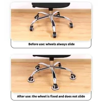5pcs Office Chair Wheel Stopper Furniture Parts Caster Cup Prevents Scratches Wood Floor Carpet for Roller Feet Anti-slip Mat 6