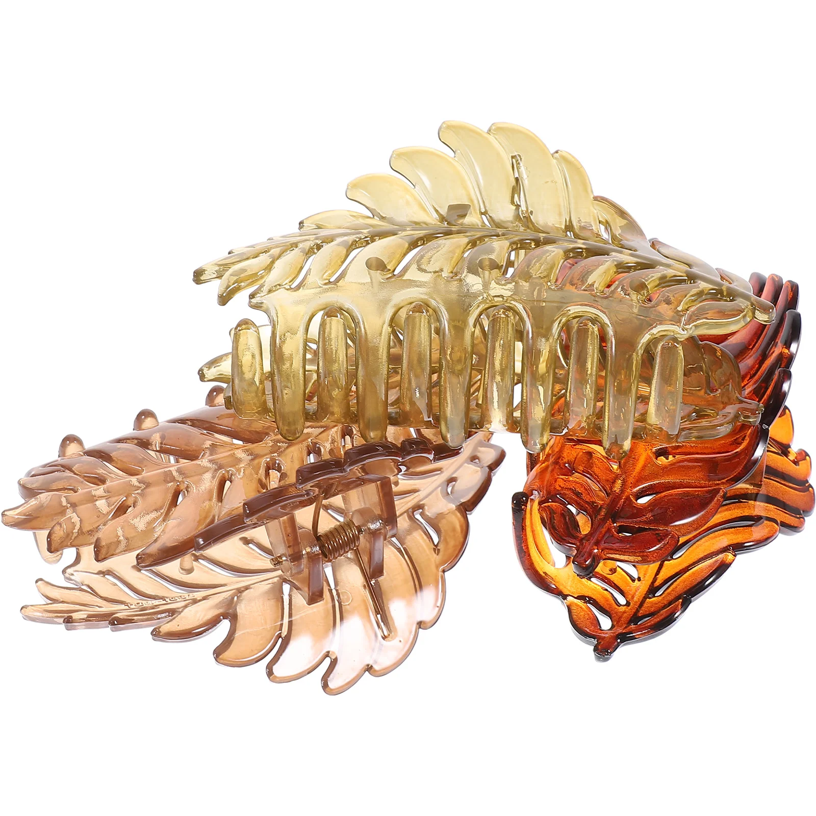

Leaf Hairpin Clamps Accessories for Women Claw Clips Jaw Leaves Flat Thin Thick Large