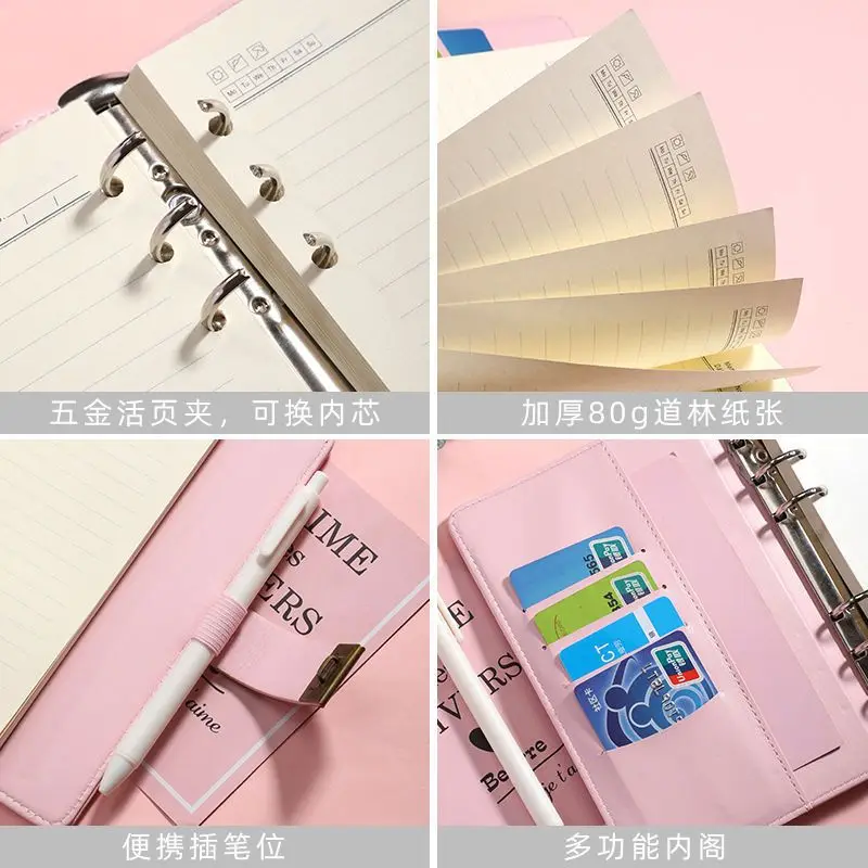 빈티지 코드북, 번호 잠금, 일기, 간단한 잠금, 학생 메모장, 두꺼운 일본과 한국 노트북, 문구