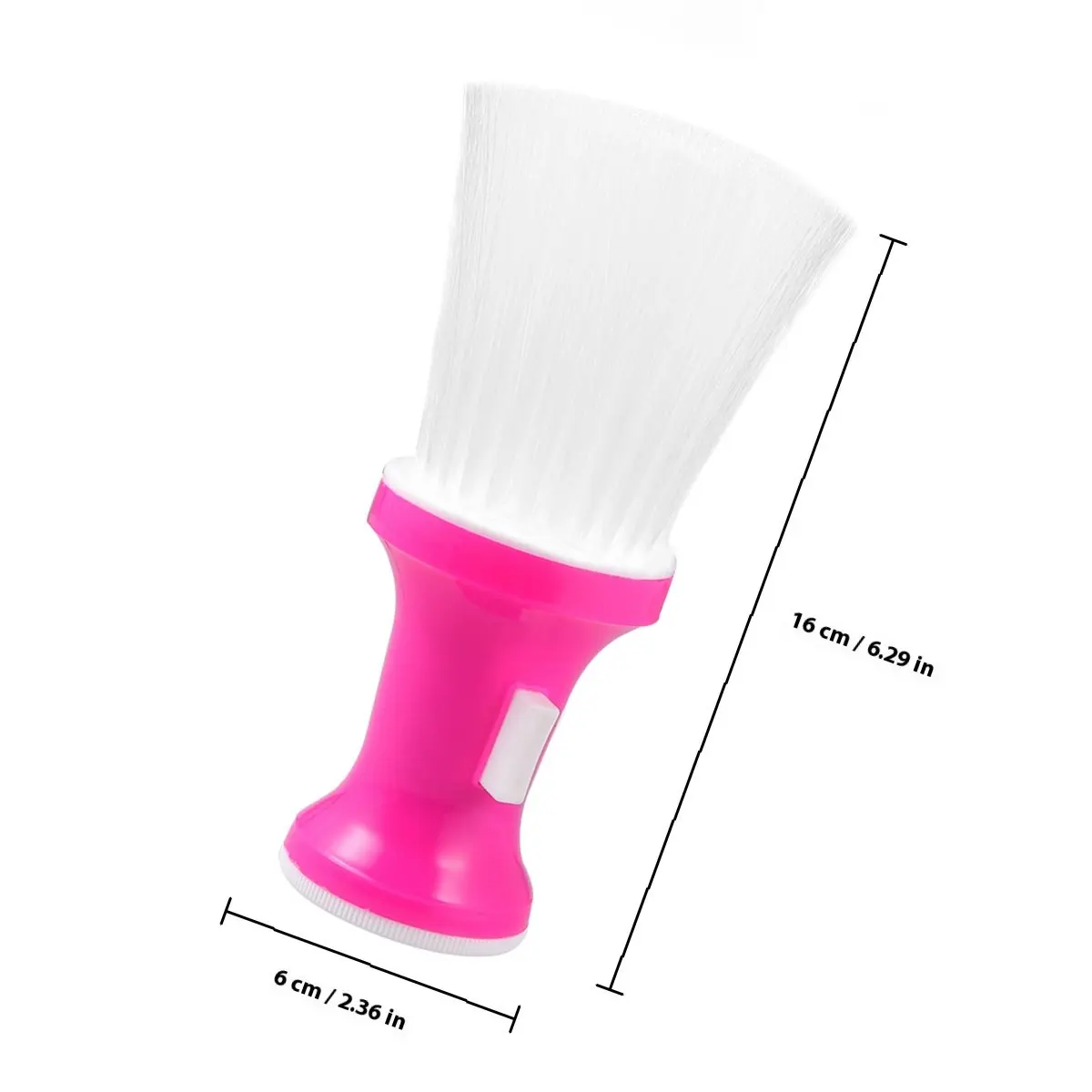 1개입 부드러운 원형 손잡이 헤어 클리닝 브러쉬 다기능 목 먼지 제거 브러쉬 (이발, 면도, 귀, 목선 먼지 제거, 스타일링용)