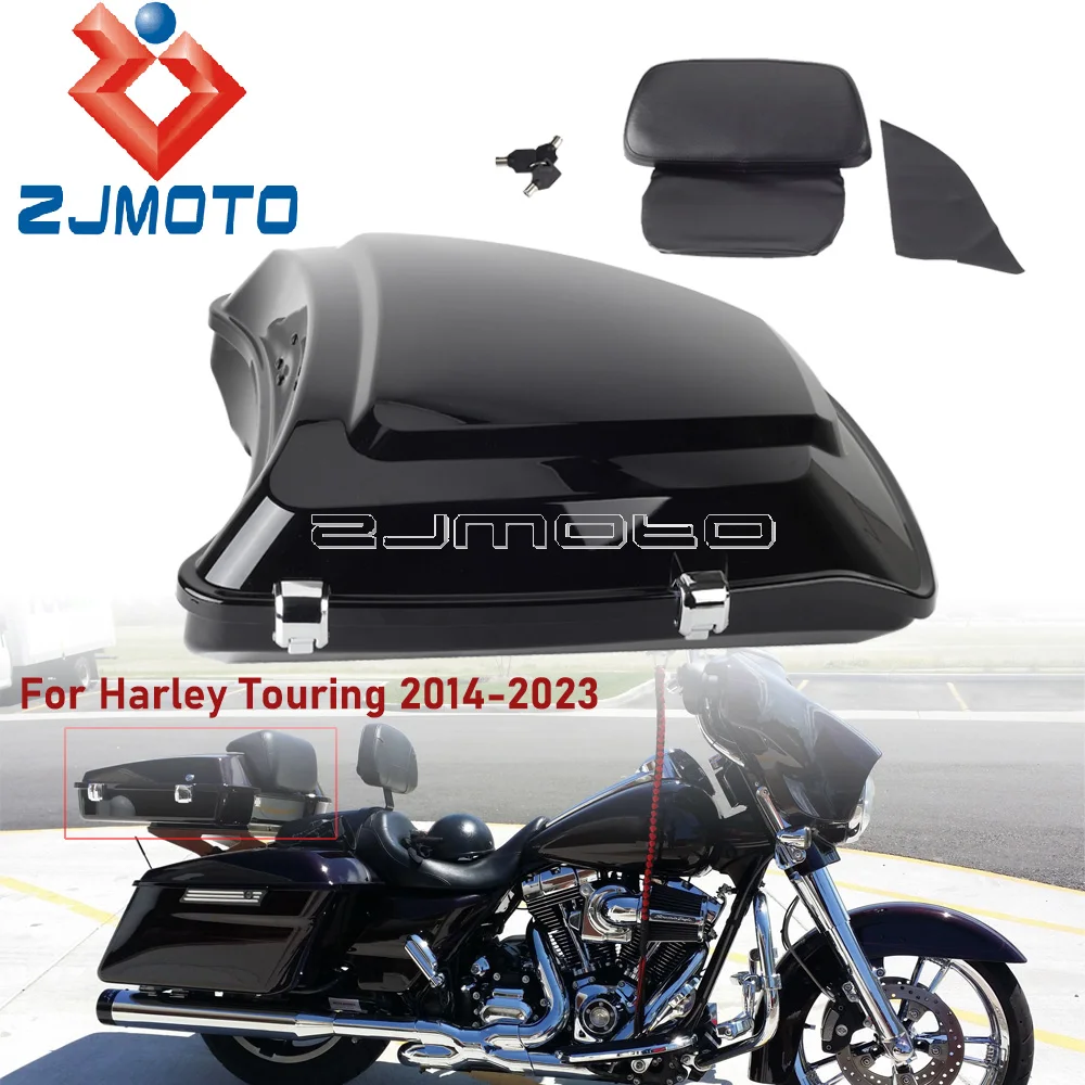 

Набор для бритья мотоцикла, багажник с защелкой и спинкой для Harley Touring 2014-2023 CVO Road King Electra Street Glide Special