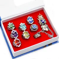 7pcs Anime HITMAN REBORN! Sawada Rings Fingerring Fashion Jewelry rings pendant rock cosplay for Mens women birthday Gift 2